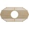 Ekena Millwork Chrysler Wood Fretwork Pierced Ceiling Medallion, Hickory, 16"W x 8"H x 4 1/4"ID x 3/8"T CMWP16X08X0375CSHI - alternate 1